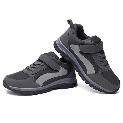 Image of LEADER SHOW Men's Comfortable Walking Shoes Non-Slip Safety Casual Sneakers for Elderly Strap Closure