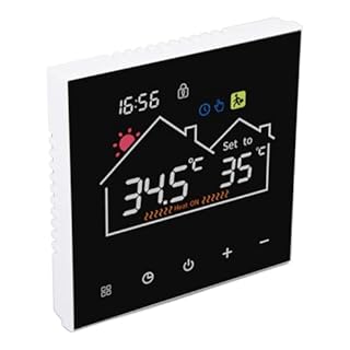 AUNMAS Termostato Intelligente, Display LCD Touch Screen a Colori, Regolatore di Temperatura Programmabile per Riscaldamento a Pavimento - Fai da Te Facile per Casa e Ufficio (WiFi, (controllo