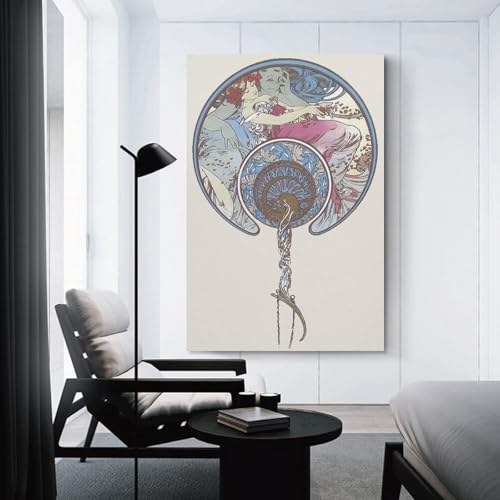 Mucha Passing Wind impression sur toile pour d&eacute;co salon - 3
