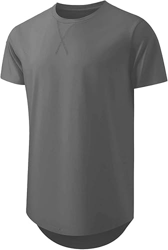 Miniatura 3 de JMIERR Paquete de 3 camisetas de algodón Hipster Hip Hop de cuello redondo para hombre