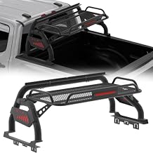 Universal Truck Bed Roll Bars, Sport Rack Roll Bar with Cargo Basket Compatible with Ford F-150/F-250/F-350, Ford Ranger, Dodge Ram, Chevy Silverado, GMC Sierra, Tundra, Nissan Titan,Nissan Frontier