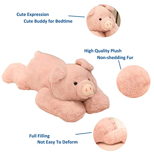 Doireum 3.3 Lbs Weighted Pig - 19.6" Stuffed Animal Toy, Plush Throw Pillow Gift For Boys & Girls #TOP2