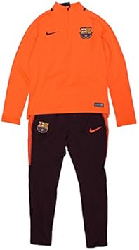 Amazon Nike ナイキ Fcバルセロナ 17 18 Squad ドリルトップ Kpパンツ 上下セット ジュニア オレンジ エンジ 813 685 130 Xs Nike ナイキ トレーナー パーカー