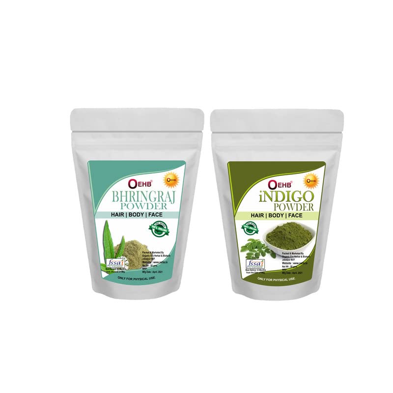 Organic Bhringraj and Indigo Powder 100g Each 50g(Pack of 2)-image-17