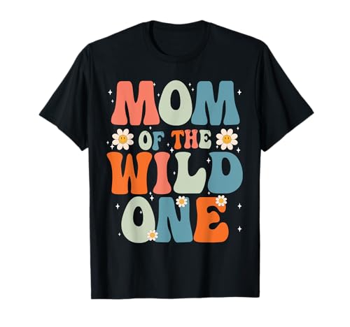 Cute Mom Of The Wild One Birthday Boy Family Matching Women Camiseta