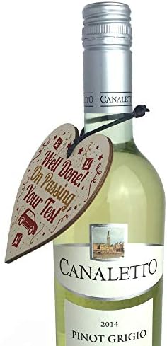 RED OCEAN Passed Driving Test Learner New Driver Gift Wooden Hanging Heart Plaque Congratulations Present