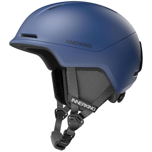 InnerKing Ski Helmet, Lightweight Adult Snowboard Helmet with Sturdy PC Shell & Shock-Absorbing EPS Foam & Soft Lining, Adjustable Snow Sport Helmets 10 Vents Men/Women - Blue M