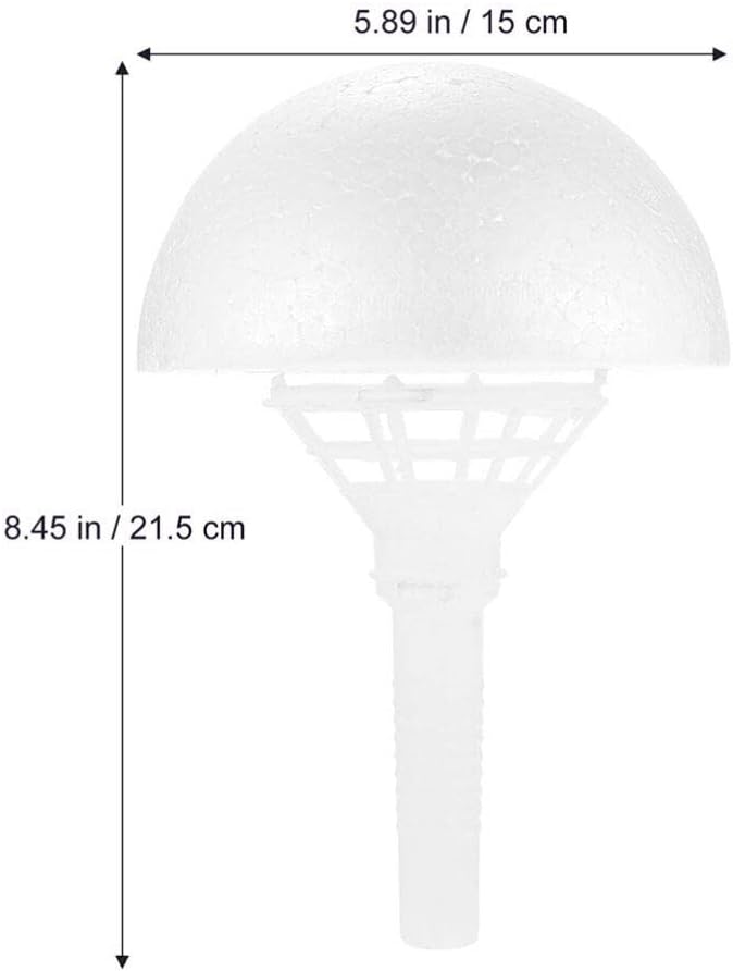 Abaodam Bridal Bouquet Holder Foam Floral Dome Shape Lightweight Durable Flower Handle for Wedding Party Bride DIY Arrangement 8.46X5.90X5.90 Inch
