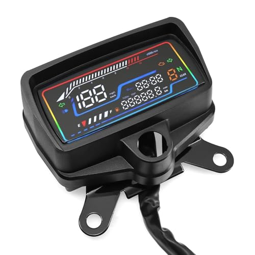 �f�W�^���X�s�[�h���[�^�[ �o�C�N�p �^�R���[�^�[ �I�h���[�^�[ �M�A�N���b�N ���s�����v �_�b�V���{�[�h �ɓK������ CG125 CG150 �o�C�N �X�s�[�h ���[�^�[