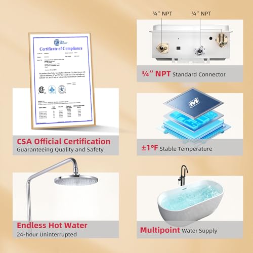 Mizudo Propane Gas Tankless Water Heater Mizudo 5.1 Gpm thumb #3