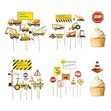 Délicieusement sans danger : Nos toppers de cupcake sont faits d'un matériau quasiment inodore – sûrs et propres pour tous les amateurs de gâteaux. Une déco d'anniversaire pelleteuse qui a fière allure et ne cause aucune inquiétude