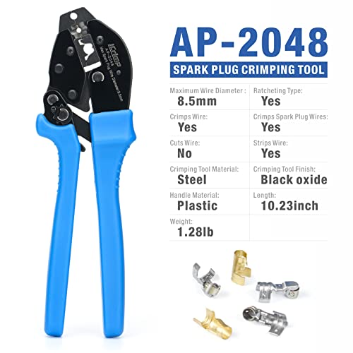 Icrimp Ratcheting Spark Plug Connector Crimper For Ignition Cable And Spark Plug Wires Maximum Diameter 8.5Mm #TOP1