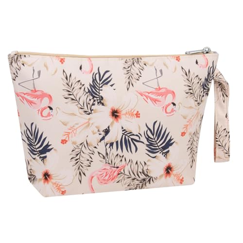 Faneam Neceser de Viaje con Separación Húmedo-Seco, Bolsa de Cosméticos con Forro de PVC y 2 Capas, Neceser Maquillaje Mujer Pequeño para Baño, Gimnasio y Vacacione