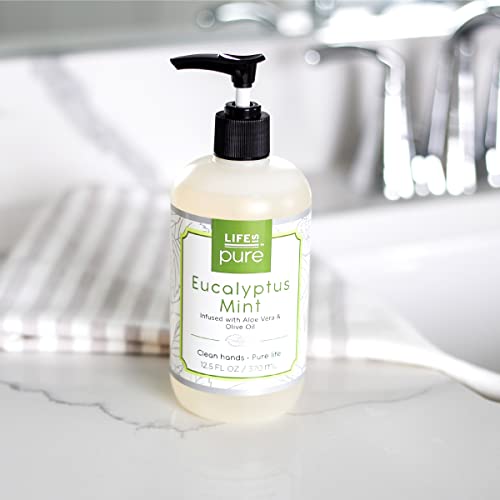 Life Is Pure, Eucalyptus Mint Liquid Hand Soap, 3 Pack | Nourishes And Cleans | Infused With Aloe Vera & Olive Oil | 12.5 Oz #TOP6