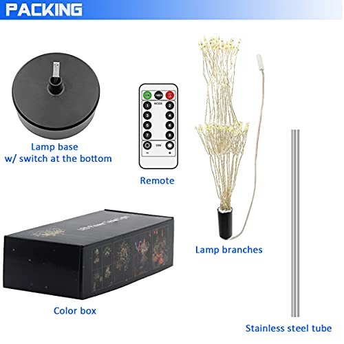 Firework Lights, Starburst Light, 120 LED Fairy Lights, Twinkle Lights, Desktop Battery n USB Operated Copper Wire Lights w/ Remote for Christmas Wedding Party Decorations