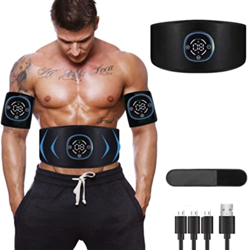 Jenylu Bauchtrainer Stimulator Gürtel, Workout Tragbares Fitnessgerät für Männer Frauen Home Office Cover