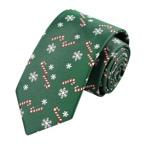 Alizeal Mens 7.5cm Handmade Christmas Pattern Party Necktie 021