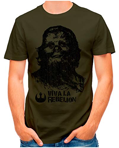 Photo de OM3® - Viva-la-Rebellion-I - T-shirt | Homme | Che Guevara SciFi Rebelion Vintage | S - 4XL, Olive, M