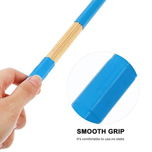 EXCEART 1 par de Baquetas de Bambu Escovas de Jazz Baquetas Acessórios de Bateria para Presente de A