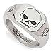 Harley-Davidson Men's Willie G Skull Beveled Edge Ring, Stainless Steel (12)
