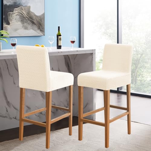 Image of FUANGUI Bar Stool Covers Set of 4, Stretch Bar Stool Seat Covers