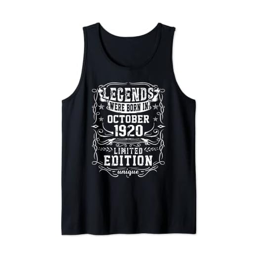 Cumpleaños Octubre 1920 Edición Limitada Regalo Used Vintage Camiseta sin Mangas