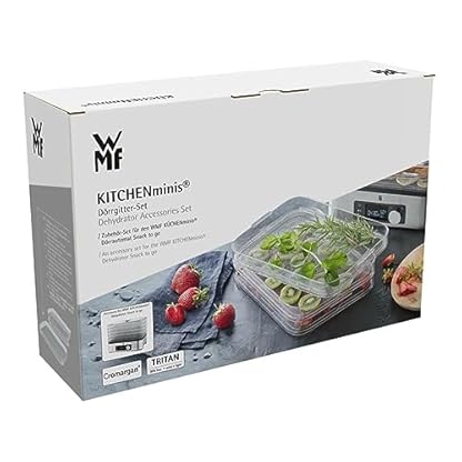 WMF Küchenminis Dörrgitter Set 3-teilig, 27,7 x 17,6 x 7,1 cm 3 Dörrgitter für Dörrgerät, Zubehör für den Küchenminis Dörrautomat Edelstahl – Bild 3