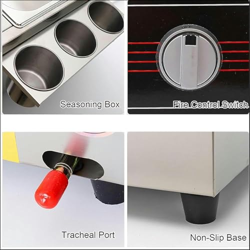 AFLEPCBRQ Fritteuse, kommerzielle Gas-Arbeitsplattenfritteuse mit 2/3 Frittierkörben, 20/30-Liter-Fettfritteuse mit großem Fassungsvermögen, für Restaurant-Café – Bild 7