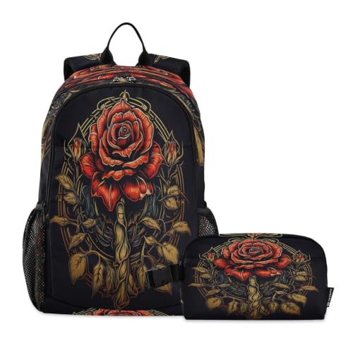 Sac à dos pour étudiants robuste évite le mal de dos rose rouge