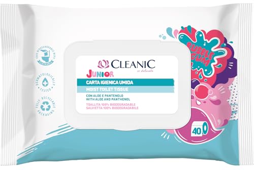 Cleanic Junior Carta Igienica Monouso per Bambini, 40 pezzi