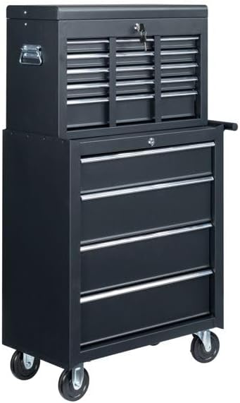 Tool Chest, Rolling Tool Chest Tool Cabinet with Wheels, Multifunctional Tool Cart, Tool Box for Garage, Rolling Tool Cabinet for Warehouse, Workshop, Repair Shop