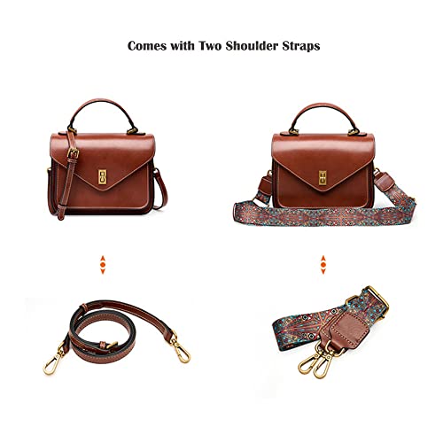 POPSEWING Genuine Leather Messenger Bag Small Classic & Stylish Bag for Woman Shoulder Bag3