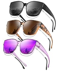 Glossy Black/Grey+transparent Purple+glossy Leopard/Brown