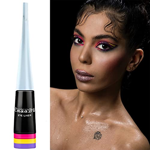 Charmcode 14 Colored Eyeliners - Liquid Color Eyeliner Highly Pigmented - White Eyeliner - Liquid Liner Coloful Set - Vivid Matte Eye Makeup #TOP2