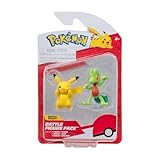 Pokémon Battle Figuras Pack: Pikachu y Geckabor, 2 Figuras detalladas