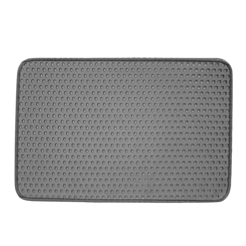 Tapete Higiênico para Gato, Coletor de Areia, 30x45cm, Cinza
