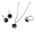Produktbild Bangle009 Damen-Schmuckset mit Halskette und Ohrringen und Ringanhängern