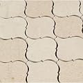 Polished Marble Arabesque Mosaic Floor and Wall Tile in Crema Marfil for Kitchen Backsplash, Bathroom Wall, Fireplace Surround