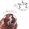 HDCRYSTALGIFTS 2.3in 3D Laser Crystal Fairy with Dragonfly and Lotus Figurines Crystal Ball Paperweight with Stand Base - 3D Engraving Glass Full Sphere Wedding Gift Home Decor #5