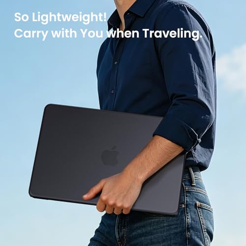 Image of Saco MacBook Neo 13 Inch Case & Keyboard Cover Compatible with 2026 MacBook Neo A3404 (A18 Pro Chip) - Official Black Clear Matte Hard Shell Laptop Case, Slim 1:1 Precision Fit, Scratch Resistant