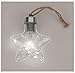 Produktbild Glorex 6 7035 290 - Glasstern mit LED Lichterkette zum Aufhängen, ca. 8 x 9 x 3 cm groß, inklusive Batterien, zur Dekoration und stimmungsvolle Beleuchtung