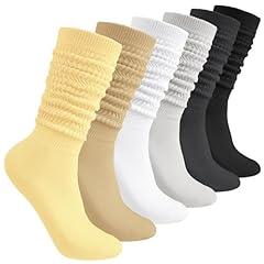 6 Pairs (White+beige+latte+gray+dark Gray+red)