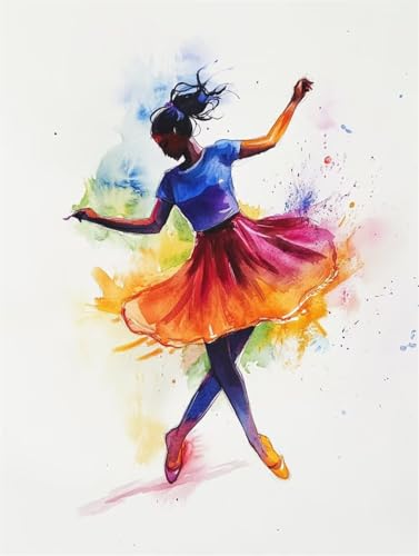 Diamond painting danseuse pour salon : kit créatif adulte 110x150 cm