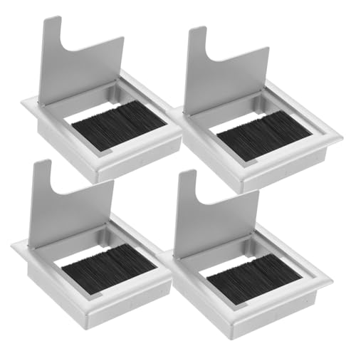 OSALADI 4 piezas Tapas para agujeros de cables con diseño de cepillo para gestión de cables, cubiertas de orificios para escritorios de oficina, gabinetes de TV y muebles decorativos y prácticos miniatura 1