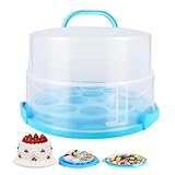 12 Inch Tall Cake Carrier Extra Large Cake Carrier with Lid and Handle, Large Cake Transport Container Portable Cake Cupcake for Transport Pies, Cupcakes, Cakes