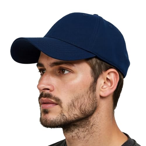 Oeyliz Baseball Cap Hat Men Women Baseball Cap Adjustable Plain Hat One Size All Seasons Running Fishing Workouts Outdoor Activities Navy Blue
