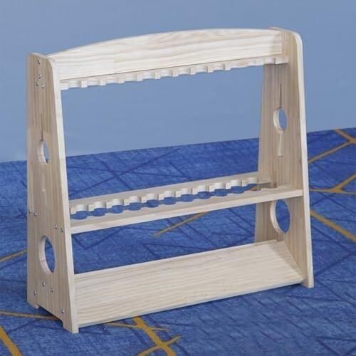 TIST Portable Billiard Cue Rack Billiard Cue Rack Floor Stand Heavy Duty Billiard Cue Rack Storage Rack for 10 Pool Cues Hardwood Wall Mounted Pool Cue Holder