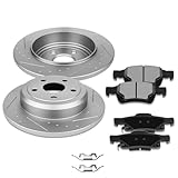 SCITOO Rear Brake Kits 53061 Brake Rotors & D1498-8698 Brake Pads Fit For Dodge For Durango 2011-2017,For Jeep For Grand Cherokee 2011-2017