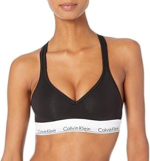 Calvin Klein Women's Modern Cotton Lightly Lined Bralette, Black, Medium