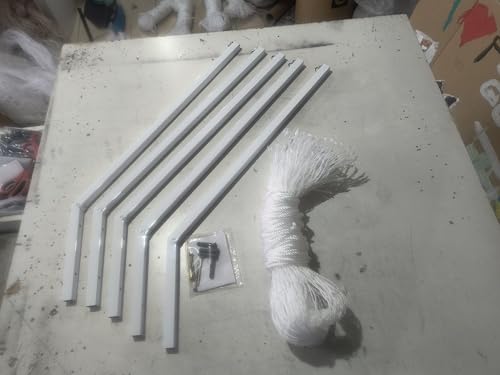 5 Hastes para muro proteção para gatos 0,60cm com Rede de proteção